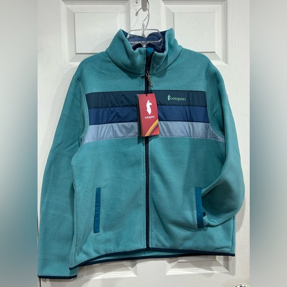 Cotopaxi Women's XL Teca Fleece Full-Zip Jacket Blue Stripes R and B NWT - Picture 1 of 8
